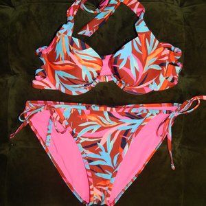 Aerie Floral Two-Piece Bathing Suit